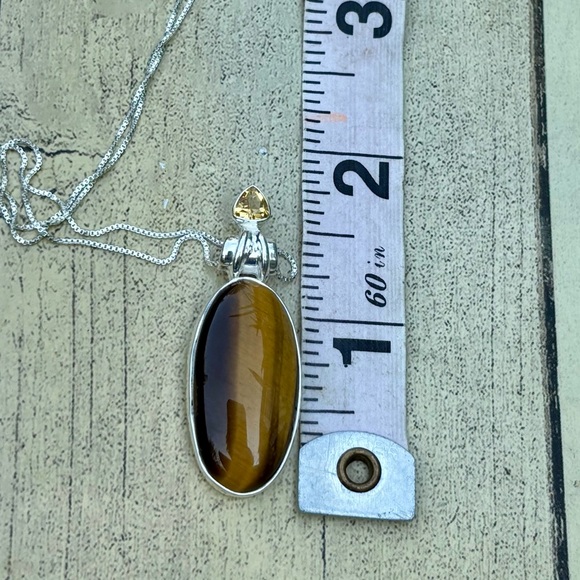 Tiger Eye & Citrine Necklace - Picture 15 of 16